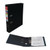 CW Office Esselte 50MM Lach File A4 Black PK10, black presentation folder with metal rings for documents.