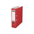 CW Office Leitz 180 Lach File 80MM A4 Red PK10, red lever arch file with metal rings and labeled spine for organizing A4 documents.
