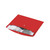 CW Office Leitz Recycle Doc Wallet A4 Red PK10, a red A4-sized document folder with a snap button closure, containing printed documents.