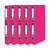 CW Office Pukka Brights Lever Arch A4 Pink P10, image of ten pink A4 lever arch files for organizing documents.