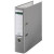 CW Office Leitz 180 Lach File 80MM A4 GRY PK10, gray A4-sized Lach file with spine label and metal ring locks