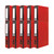 CW Office Pukka Brights Box File FC Red PK10, image of 10 red box files with black handles and white label space for organization.