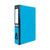 CW Office Pukka Brights Box File FC Blue PK10, a blue plastic storage box file with a black spine and a label holder for organization.