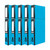 CW Office Pukka Brights Box File FC Blue PK10, a set of 10 bright blue plastic file storage boxes with black accents and white labels for organizing files and documents.