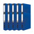 CW Office Pukka Brights Box File FC Navy PK10, a set of ten navy blue box files with white label holders for organization and storage.