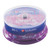 CW Office Verbatim DVD+R 16X 4.7GB Spindle 25, a pack of blank DVD discs in a purple and clear plastic spindle for data storage and video recording.