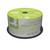 Q-Connect Ijet Pntl CDR Spindle PK50, green and gray spool of inkjet printable full surface CD-R discs with 52x speed, 700MB capacity, and 80 minutes recording time.