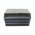 CW Office Q-Connect Mail Sorter Black, black plastic mail sorting tray with four compartments for organizing mail and documents.