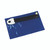 CW Office Versapak Key Wallet 245X152MM Blue, a compact blue plastic wallet with a zippered pouch and a white security lock on the top corner.