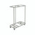 CW Office Double Sack Holder Silver SH2, stainless steel rolling cart for waste management with two sack compartments and four caster wheels for easy mobility.