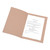 CW Office Sq Cut Folder FC 250GSM Buf PK100, beige square cut folder with document inside for organization.