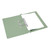CW Office Tfr Spring File FC Cap 38MM GRN PK50, green spring file with metal binding and a blank sheet inside.