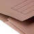 CW Office Half Flap Document Wallet A4 Buffer Pack 50, close-up of the brown kraft paper with outlined sections for organizing documents.