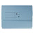 CW Office Half Flap Document Wallet A4 Blue PK50, single blue paper wallet with a flap closure and label indicating A4 size and 50-pack quantity.