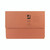 CW Office Q-Connect 1/2 Flap Document Wallet PK50, orange-colored document wallet with a half flap and lined sections for labeling.