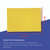 CW Office Guildhall Sq Cut Folder, yellow square cut folder measuring 34 cm by 24 cm, designed to accommodate A4 documents for convenient storage and organization.