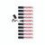 CW Office Edding Perm Marker Black 500 PK10, set of ten black permanent markers with caps, one marker drawing a line, on a white background.