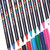 CW Office Posca Uni Posca PC-1MR Pnmk AST PK8, set of colorful paint markers with caps removed, displaying tips in various colors.