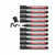 CW Office Edding Marker Chisel Black 330 PK10, set of ten black permanent markers with chisel tips, shown with cap off and a squiggly line drawn with one of the markers.