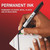 Product CW Office Sharpie Permanent Markers AST PK18, black permanent marker being used to write on a colorful index card.