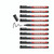 CW Office Edding Marker Perm BLK 370-001 PK10, set of ten black permanent markers with removable caps and a marker pen drawing a line.