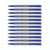 CW Office Perm Marker Fine Blue PK12, set of 12 blue permanent markers with fine tips for office and classroom use.