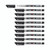 CW Office Stabilo WRITE4ALL Perm Mkr BLK PK10, a set of ten black permanent markers with capped tips and writing clips.