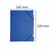 CW Office Europa 7 Part Organiser Blue 54072E, blue multi-tab file organiser with dimensions 245mm by 320mm, featuring numbered sections and elastic bands for securing papers.