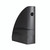 CW Office Contour Magazine File Black CE06111, black vertical magazine storage file with a curved design and circular hole for easy access.