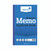 CW Office Silvine Dupl Memo Book 701-T PK6, blue cover with white and black text, featuring icon symbols for index sheet, ruled fine paper, numbered 1-100, and easy tear design.