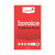 CW Office Silvine Triplicate Book, a red invoice copy book with a white label at the top and black and white text on the cover.