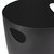 CW Office Contour Waste Paper Bin Black, modern black cylindrical waste paper bin with oval cutout handles.