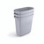 CW Office Durable Durabin Bin Rect 60L GREY, a set of four white rectangular waste bins with grey rims stacked inside a larger white bin.