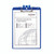 CW Office Snopake Clip Board With Pen Holder A4 Blue, a blue plastic clipboard with a metal clip and a built-in pen holder.