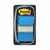 CW Office 3M Post-It Index Blue X50 + Disp, pack of blue sticky note index tabs in a plastic display case.