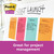 CW Office Postit Notes Ylw Lined 101X101 P6, yellow lined sticky notes placed on a whiteboard for project management and planning.