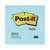 CW Office Post-It Cube 76X76MM Blue 2028B, blue sticky note cube with Post-it logo and notes specifications on the packaging.