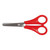 CW Office School Scissors Sless Stl 130MM Red, red-handled small craft scissors for cutting paper and fabric.