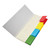 CW Office Index Page Marker Flag, set of 40 colorful page markers with flags in red, yellow, blue, and green for organization and marking pages.