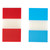 5 Star Index Flags 50 X2 Red/Blue