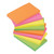 CW Office Re-Move Sticky Note 76X127 Neon PK12, colorful neon sticky notes stacked in a pile for office and school use.