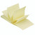 CW Office Q-Connect Fanfold Qck Note 75X75 P12, stack of yellow note pads with the pages slightly fanned out.