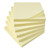 CW Office Re-Move Sticky Notes 76X76 Ylw PK12, yellow sticky notes stacked with one slightly peeled to show adhesive side