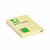 CW Office Q-Connect Sticky Note 51X76MM PK12, pack of 100 yellow sticky notes with green branding on a white background.