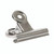 CW Office Q-Connect Mag Grip Clip 50MM SLV PK3, metallic silver fold-back binder clip with a round magnet on top for secure attachment.