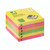 Product CW Office Q-Connect Fanfold Notes AST PK6, a stack of brightly colored assorted fanfold sticky notes in pink, orange, green, and yellow, for office and school use.