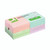 CW Office Q-Connect Pastel Quick Note Pad PK12, pastel-colored notepads in soft pink, green, and purple stacked together in plastic packaging.