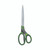 CW Office Linex Scissors Ss Blades 225MM, stainless steel scissors with ergonomic black and green plastic handle for office and craft use.