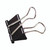 CW Office Foldback Clip 25MM BLK PK100, black metal foldback clip for tearing paper and fast document organization.