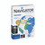 CW Office Navigator Expression PPR A4 90GM PK5, a box of high-quality office paper with a world map design on the packaging.